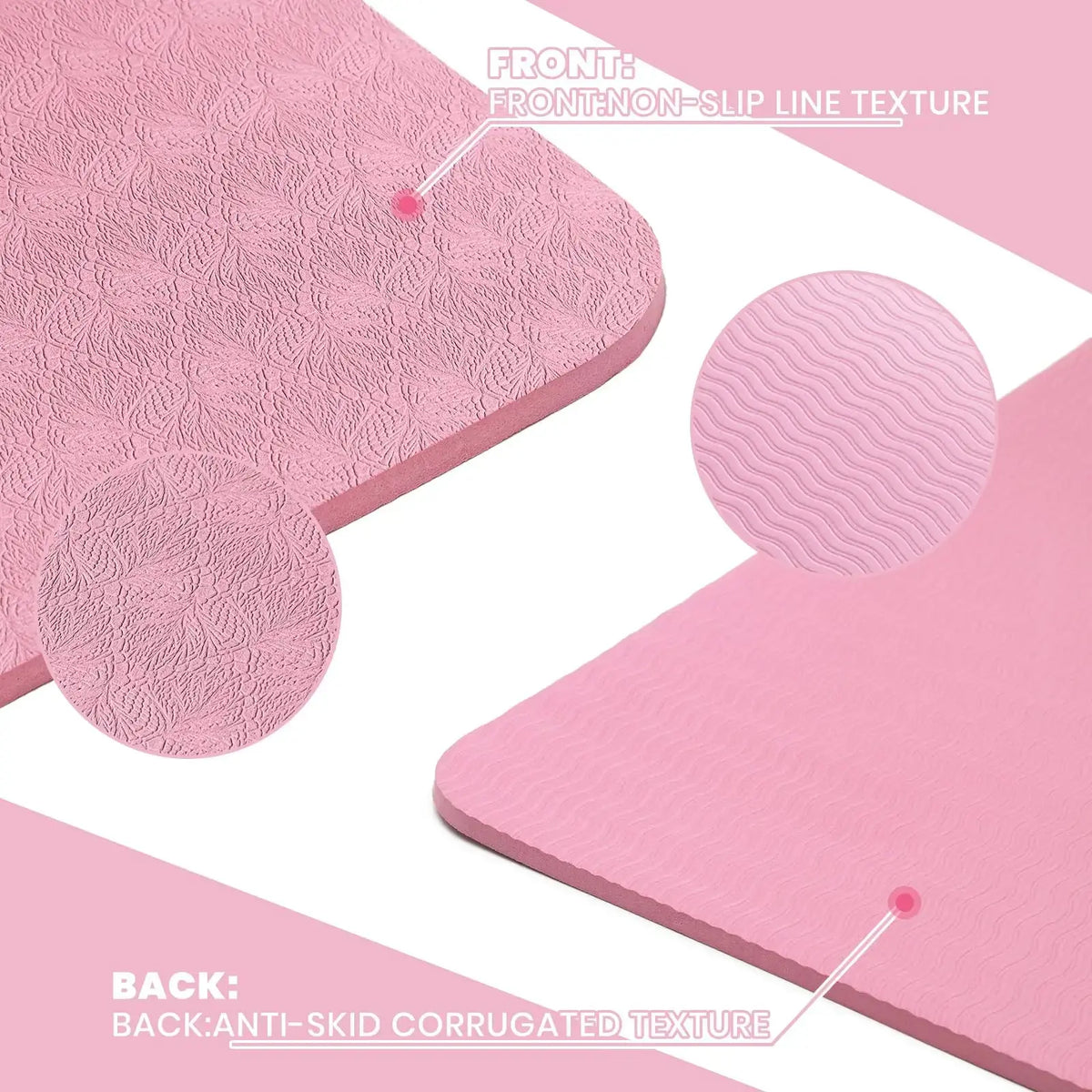 tapis de yoga colorés et confortable
