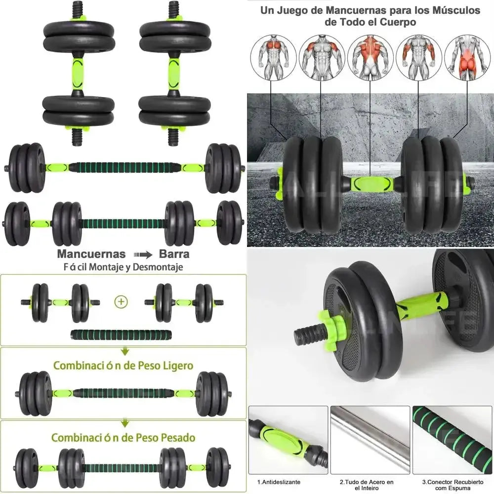 Adjustable Dumbbell Set (10kg-40kg) - Adjustable Weights Set for Weight Training and Strength Training-Connecting Bar, Home Gym