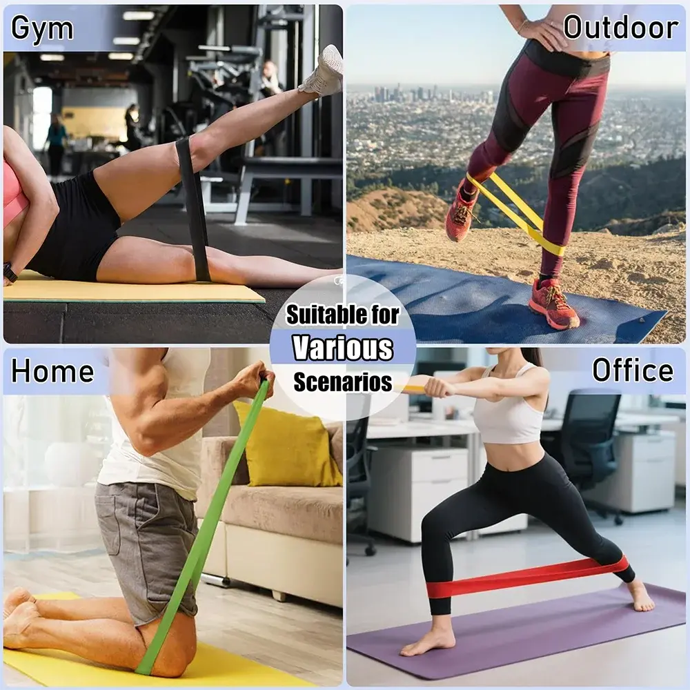 5 Levels Portable Fitness Workout Equipment Rubber Resistance Bands Yoga Gym Elastic Strength Pilates Crossfit  Weight Sports