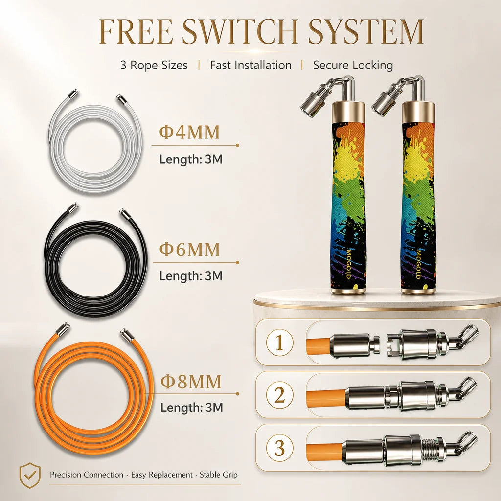 Gym Weight Jump Rope CrossFit Rope Bodybuilding Man Creative Graffiti Professional Sport Jumping Ropes Adjustable Fitness