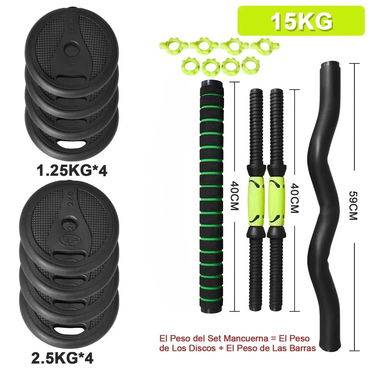 Adjustable Dumbbell Set (10kg-40kg) - Adjustable Weights Set for Weight Training and Strength Training-Connecting Bar, Home Gym