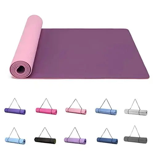 tapis de yoga colorés et confortable
