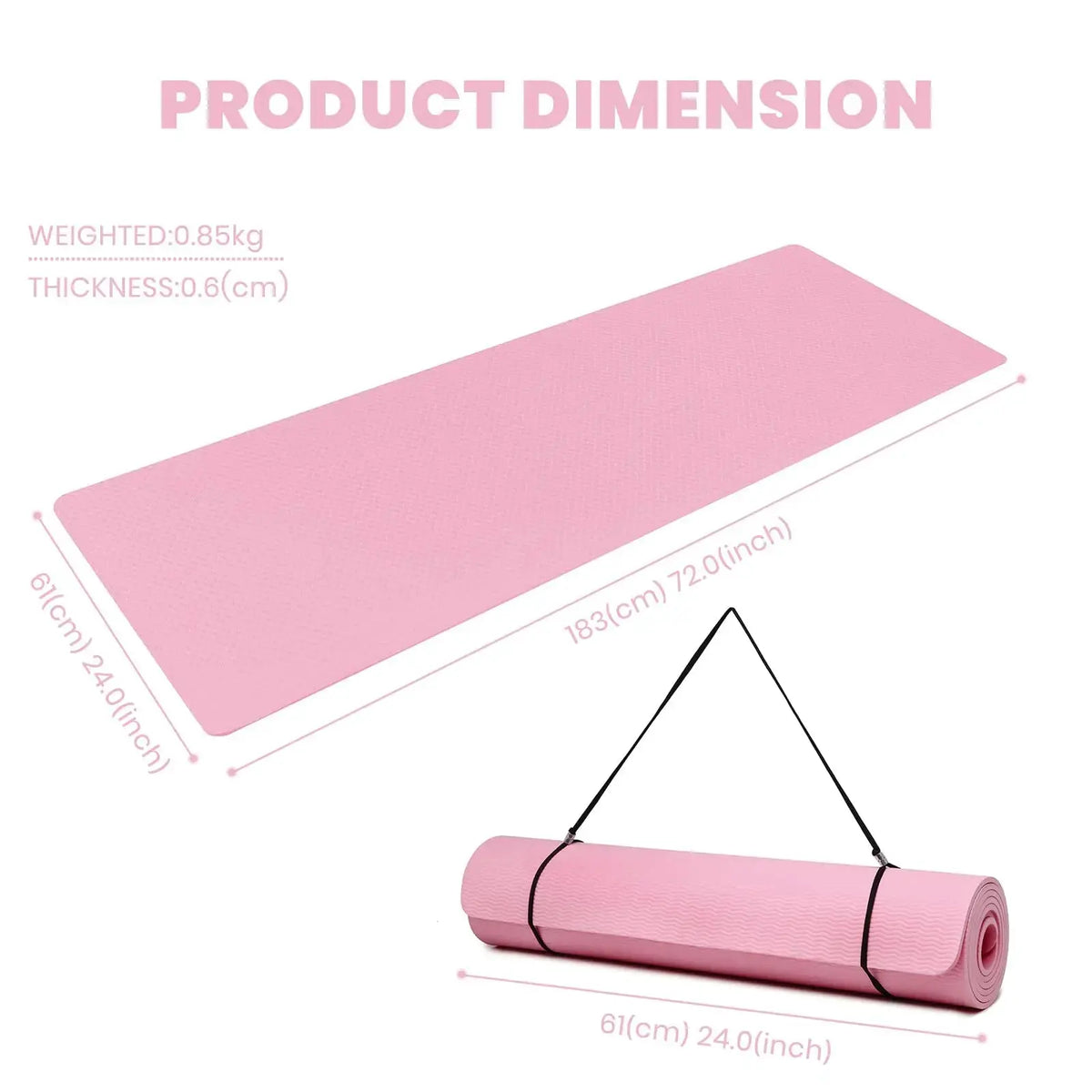 tapis de yoga colorés et confortable