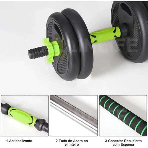 Adjustable Dumbbell Set (10kg-40kg) - Adjustable Weights Set for Weight Training and Strength Training-Connecting Bar, Home Gym