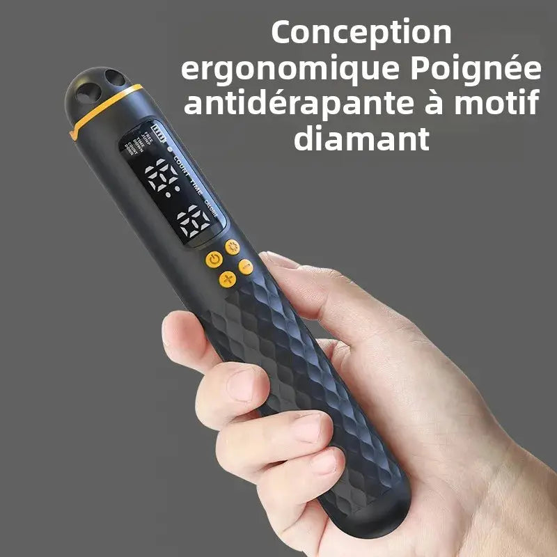Wireless Digital Jump Rope USB Calorie Counter Adjustable Cordless Skipping Rope Fitness Exercise Trainer for Weight Loss